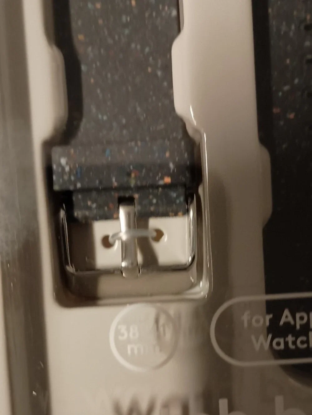 heyday Speckled Charcoal Silicone Apple Watch Band